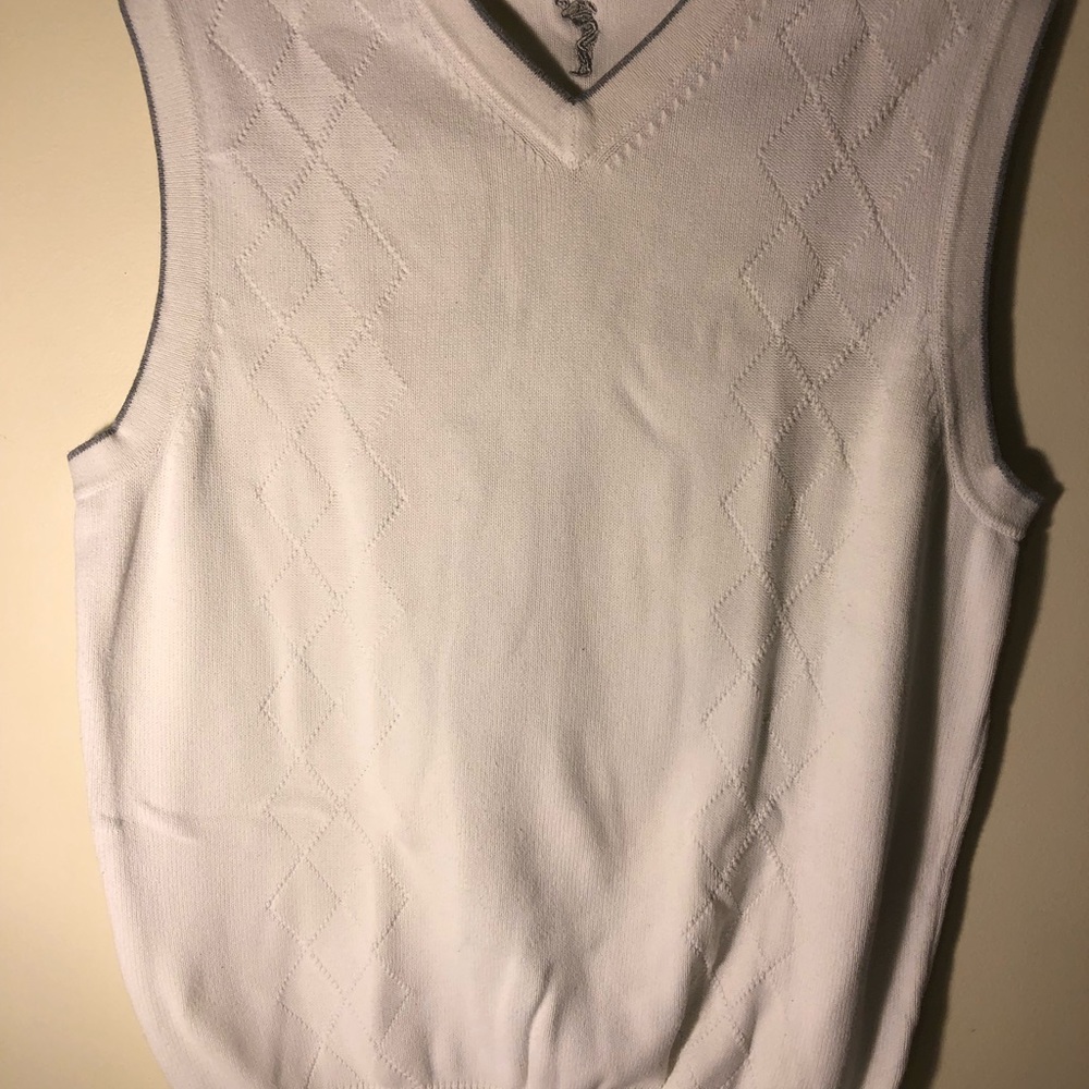 Cypress Links Men sweater Vest, Size M, Beige